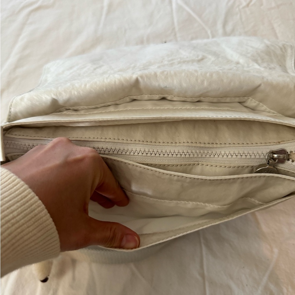Kipling Light Gray/ Off-white Crossbody Bag with Charm - Picture 6 of 14